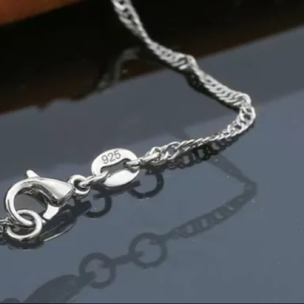 925 stamps sterling silver necklace for women - Picture 5 of 6